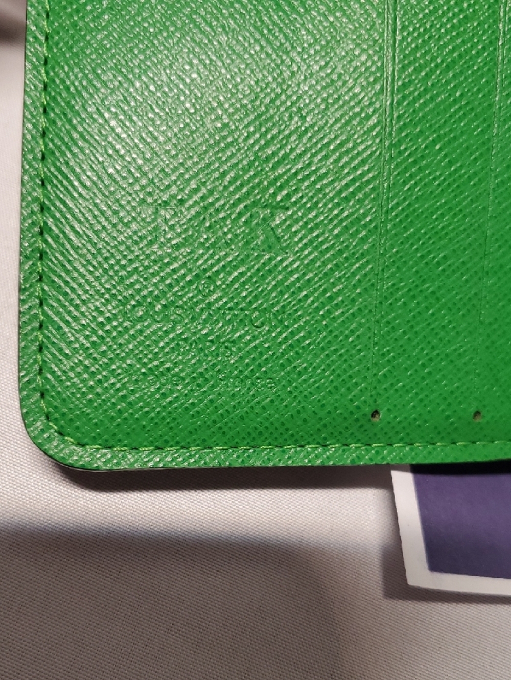Authentic Louis Vuitton Brown Monogram Wallet with Green Accents - Picture 11 of 16